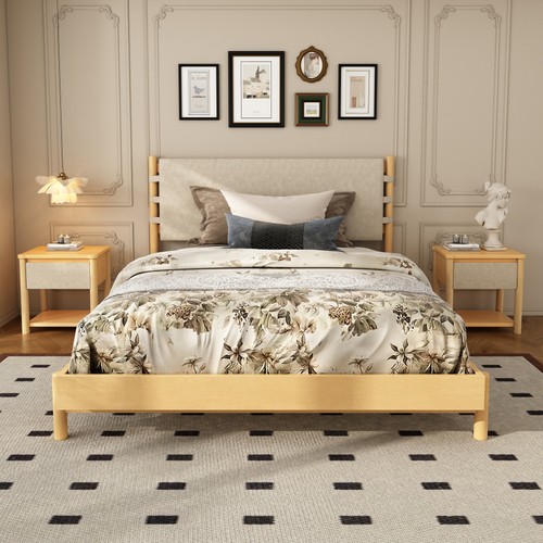 Beige modern queen - modern,